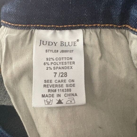 Judy Blue Center Stage Jeans High Rise Straight Leg Crop Casual Denim Size 7/28 - Picture 7 of 7